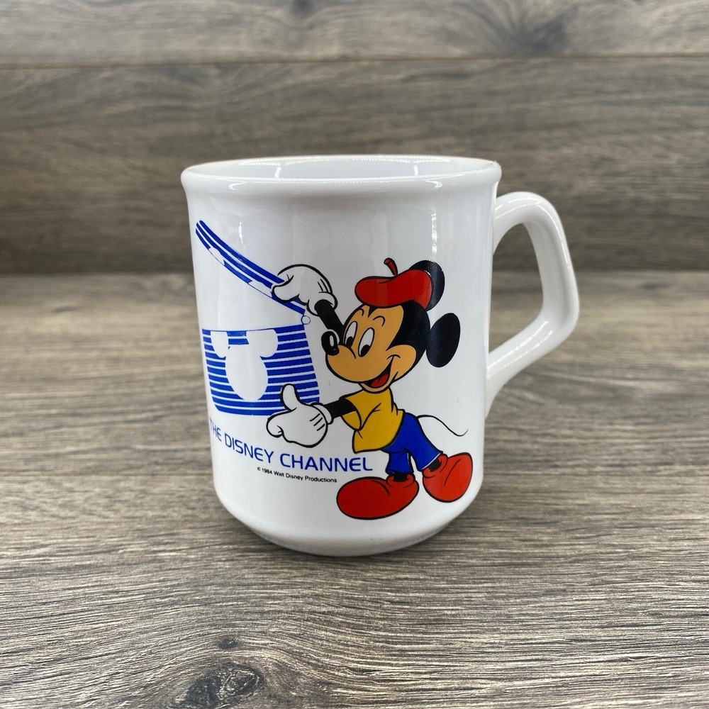 VTG  Disney Store Coffee Mug‎ Mickey Mouse England Made White